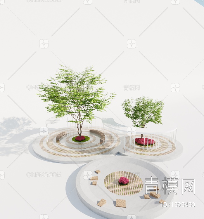 树池 景观小品3D模型下载【ID:1393430】