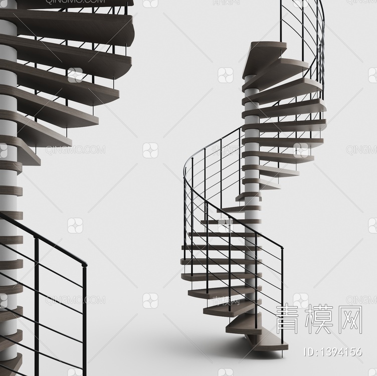 旋转楼梯3D模型下载【ID:1394156】
