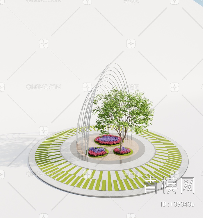 树池 景观小品3D模型下载【ID:1393436】
