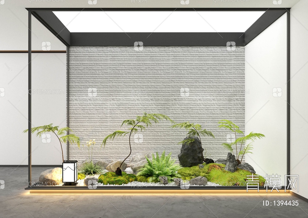 室内植物造景3D模型下载【ID:1394435】