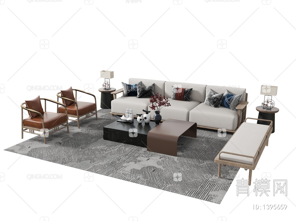 组合沙发3D模型下载【ID:1395659】