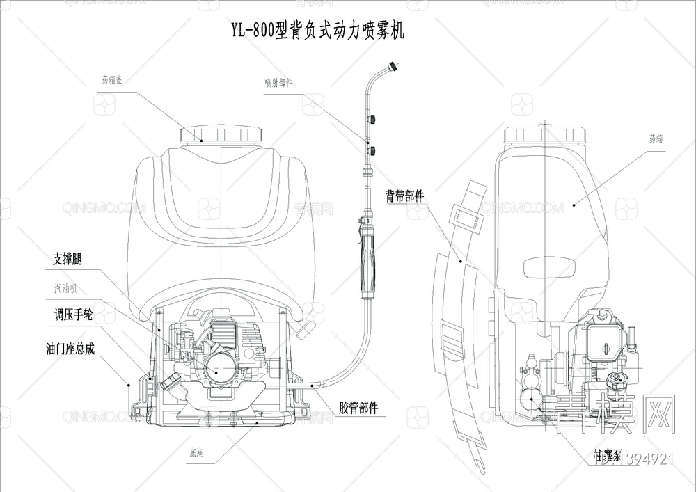 8种喷雾机外形图CAD图【ID:1394921】
