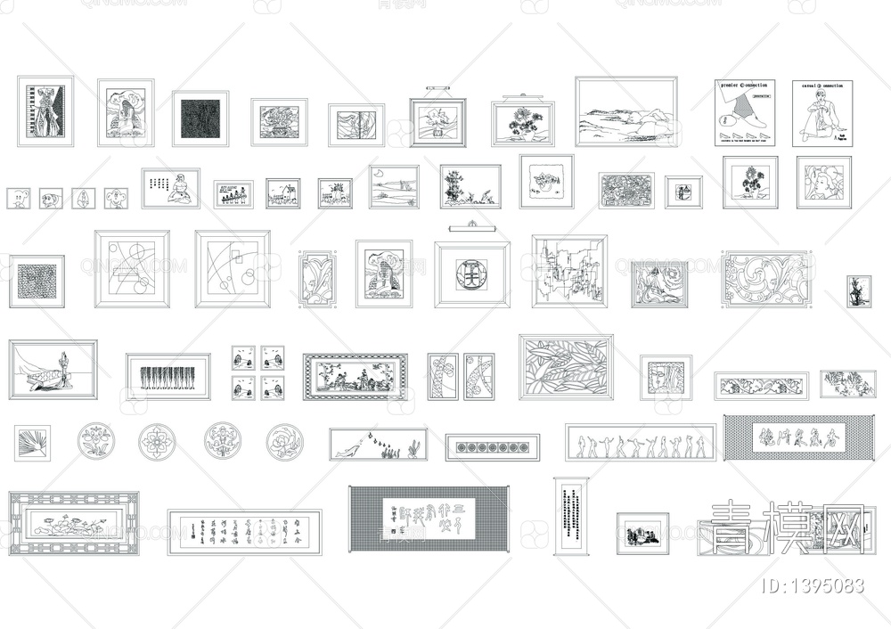 装饰画装饰品CAD模块【ID:1395083】