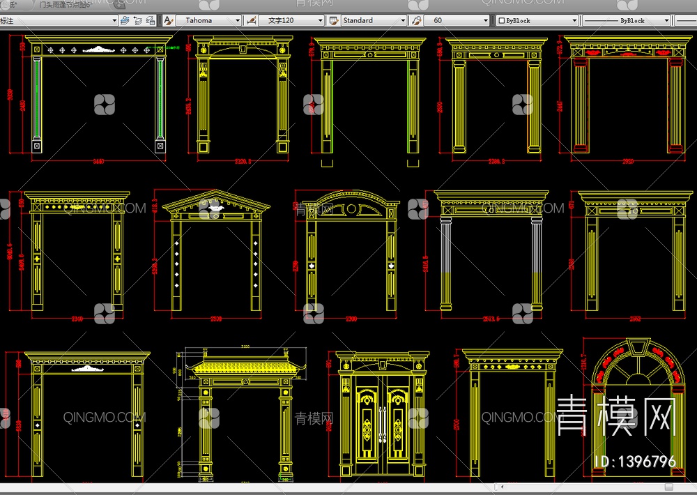 门头CAD图【ID:1396796】