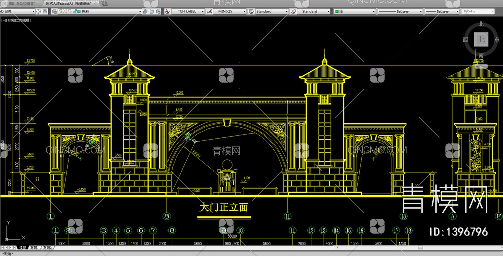 门头CAD图【ID:1396796】