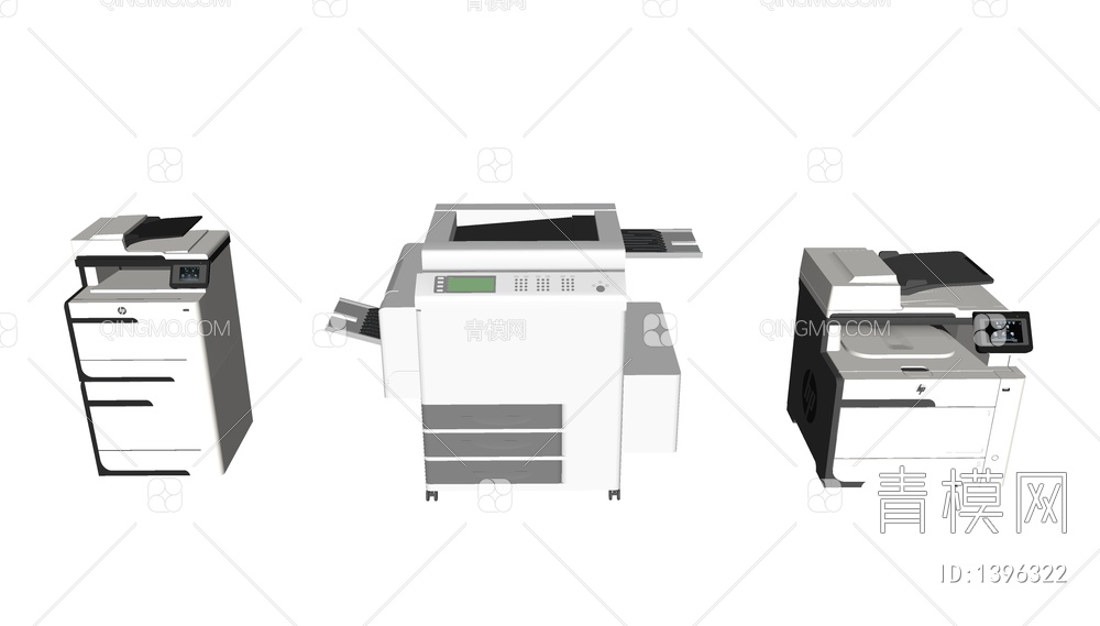 办公用品 打印机 复印机SU模型下载【ID:1396322】