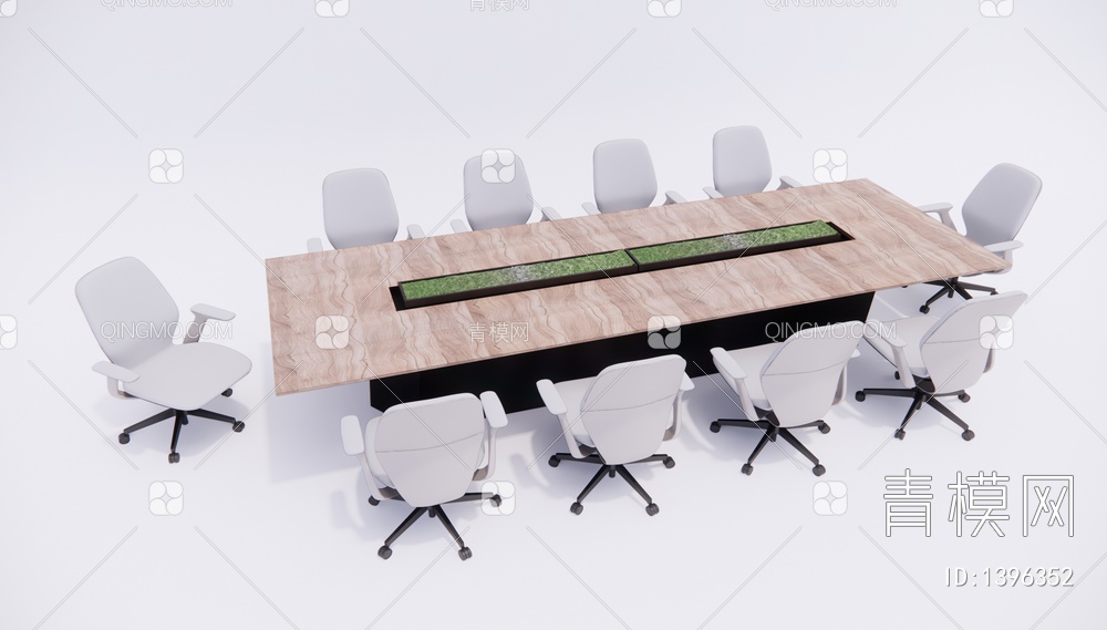 会议桌椅SU模型下载【ID:1396352】