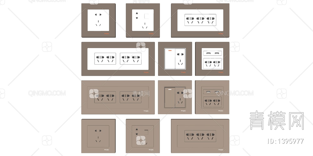 开关插座SU模型下载【ID:1395977】