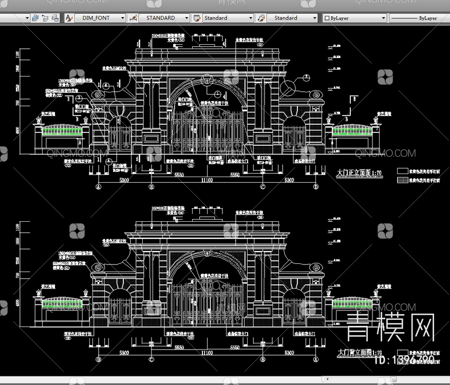 建筑围栏门ＣＡＤ【ID:1396790】