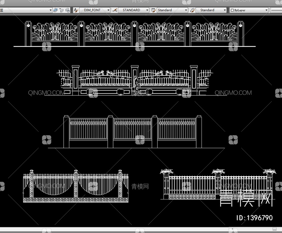 建筑围栏门ＣＡＤ【ID:1396790】