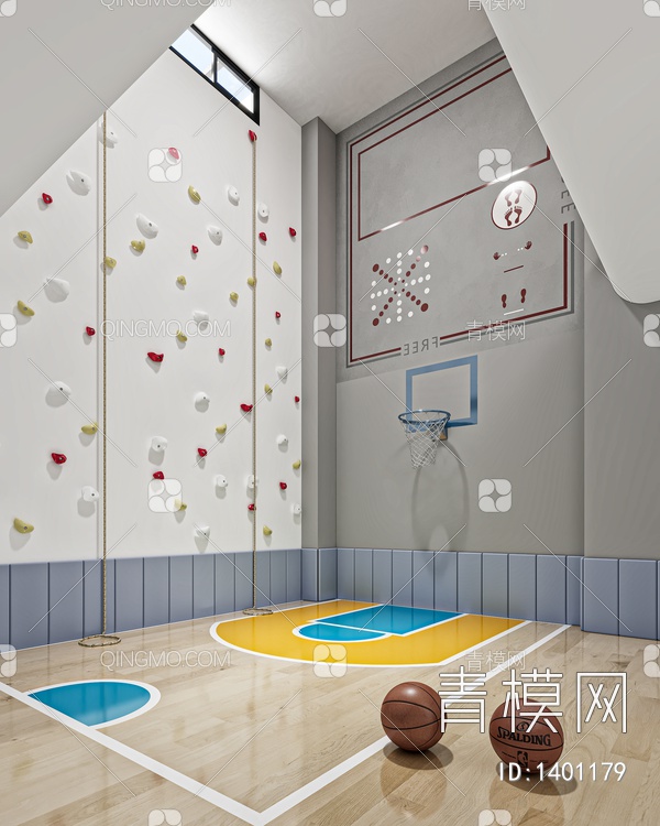 室内篮球场3D模型下载【ID:1401179】