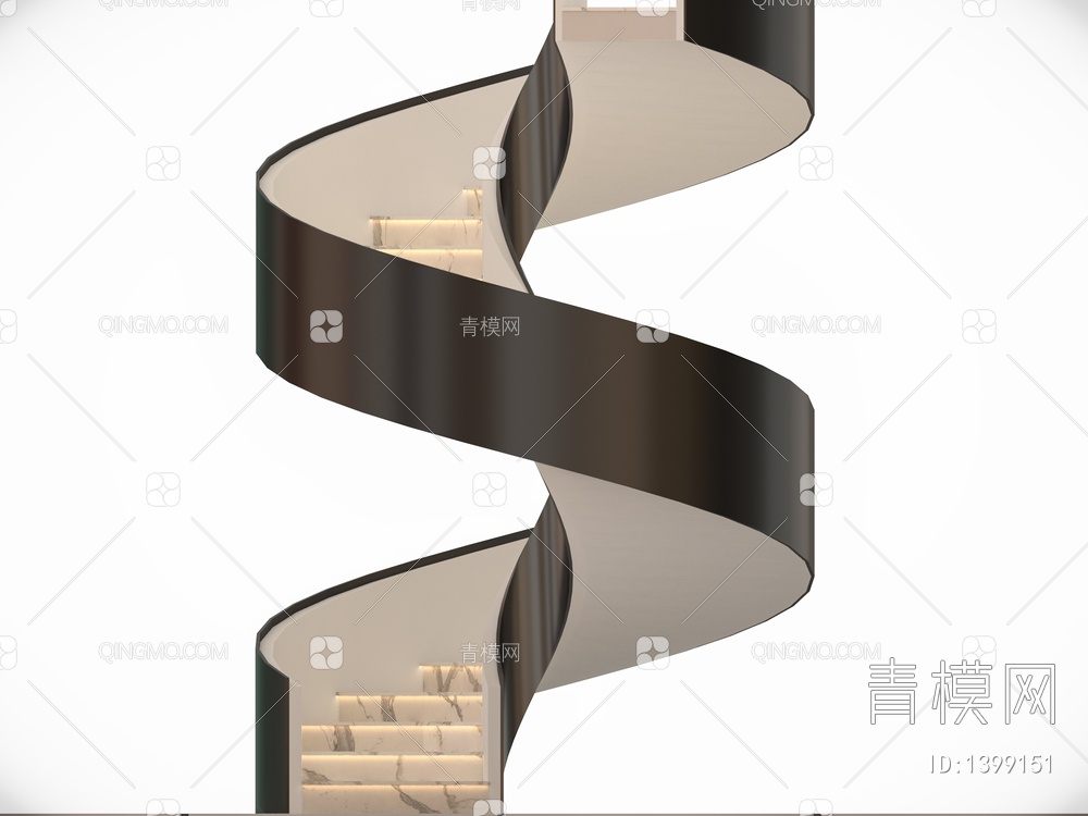 旋转楼梯3D模型下载【ID:1399151】