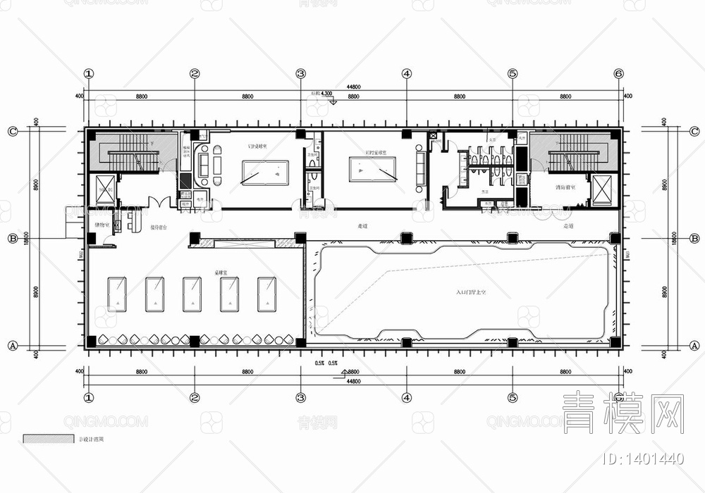 3000㎡四层售楼处及会所CAD施工图+效果图+方案文本 销售中心 休闲会所【ID:1401440】