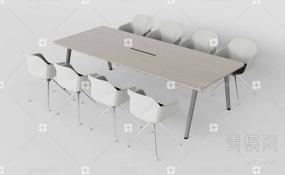 会议桌椅SU模型下载【ID:1399772】
