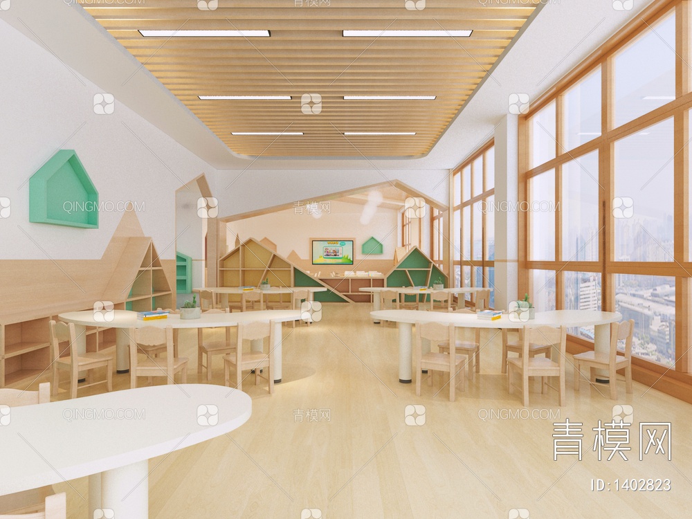 幼儿园 木工房 美食厨房 陶艺室3D模型下载【ID:1402823】