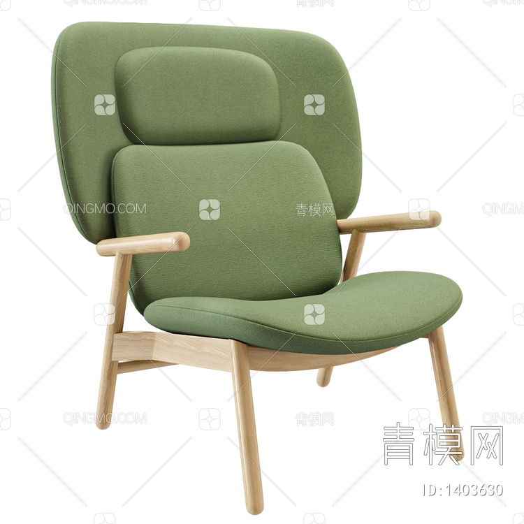 Bolia Cosh 草绿单椅3D模型下载【ID:1403630】