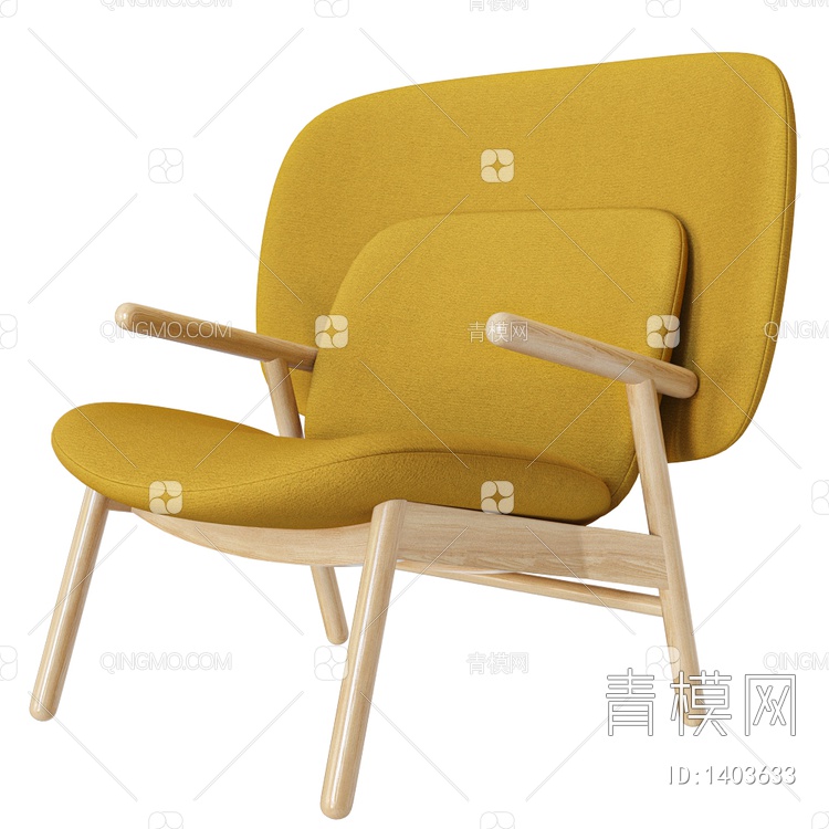 休闲单椅3D模型下载【ID:1403633】