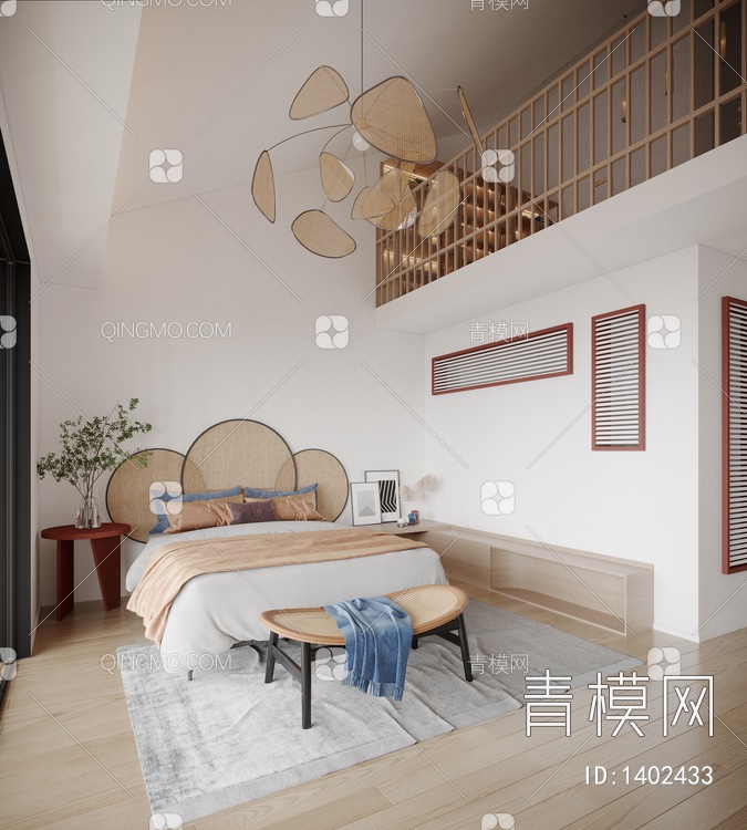 家居卧室3D模型下载【ID:1402433】