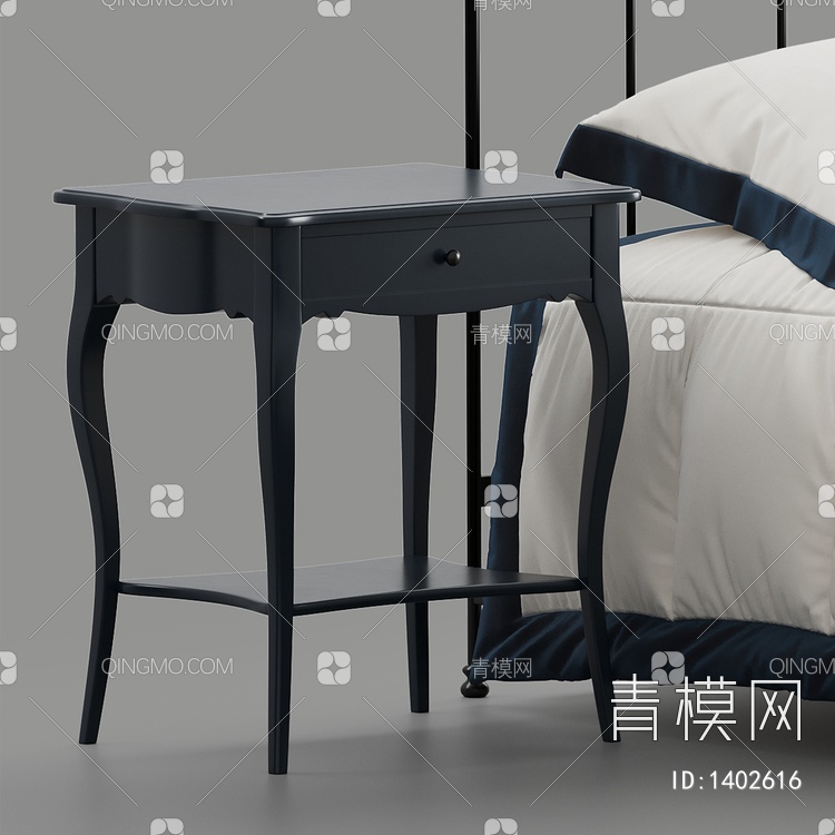 Cantori Sirolo bed 双人床3D模型下载【ID:1402616】
