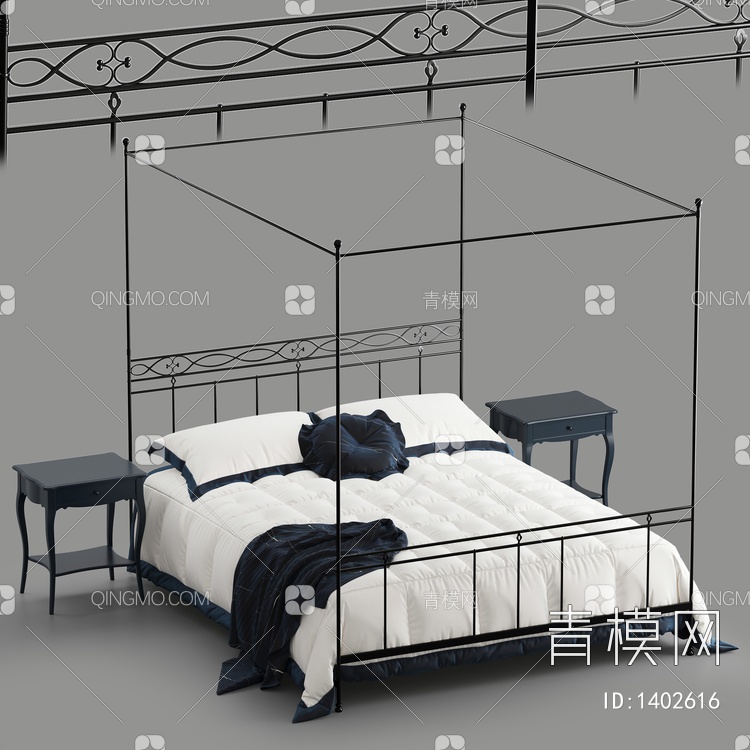 Cantori Sirolo bed 双人床3D模型下载【ID:1402616】