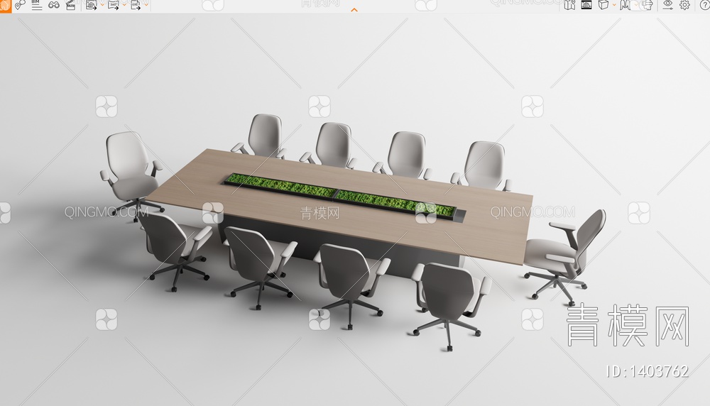 会议桌椅SU模型下载【ID:1403762】