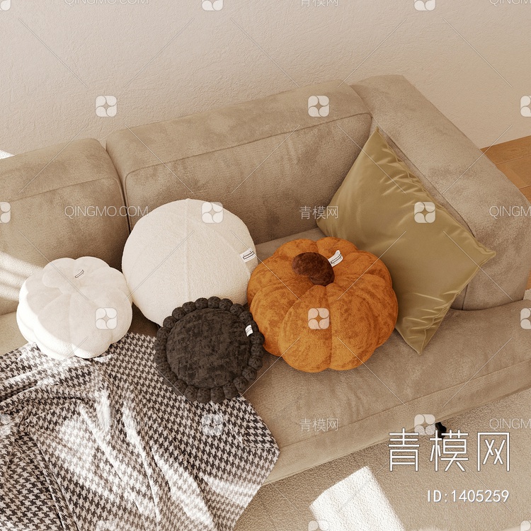 花朵造型抱枕 软枕3D模型下载【ID:1740346】