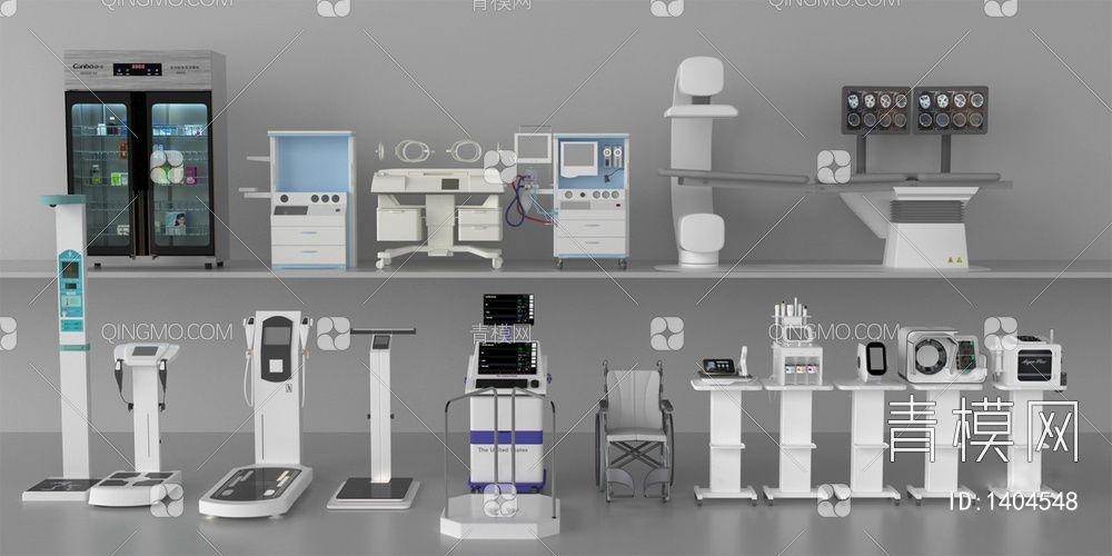 医疗器材组合3D模型下载【ID:1404548】