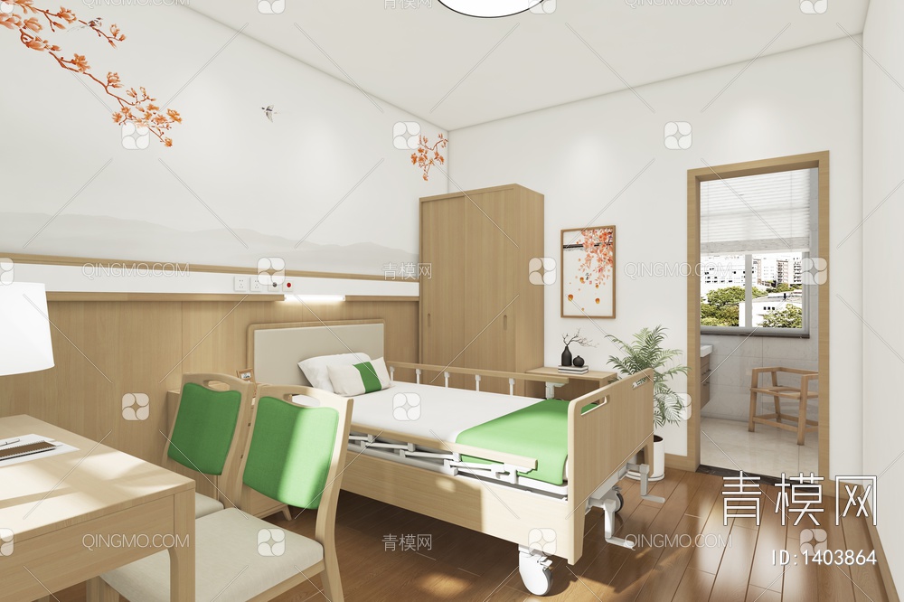 现代医院病房3D模型下载【ID:1403864】