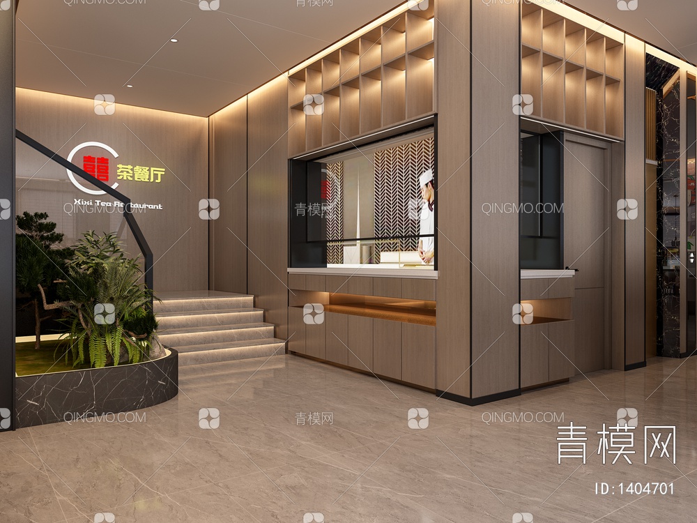 茶餐厅 中餐厅3D模型下载【ID:1404701】