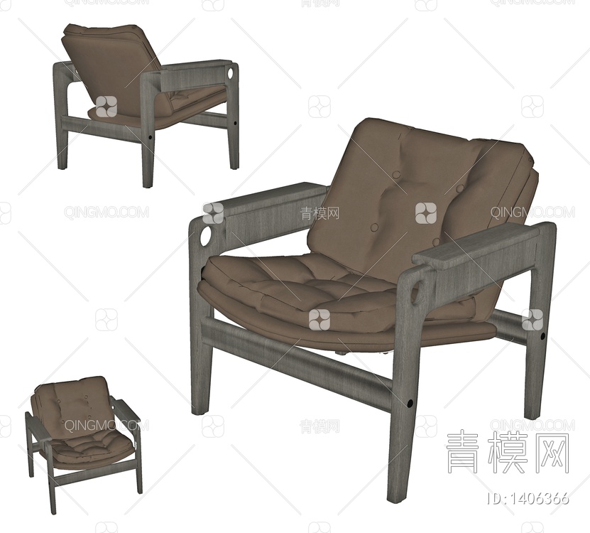 休闲椅，洽谈椅，休闲沙发，洽谈沙发，接待沙发，接待椅，躺椅，懒人沙发SU模型下载【ID:1406366】