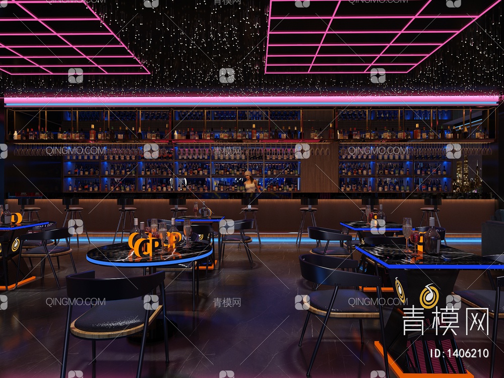 酒吧3D模型下载【ID:1406210】