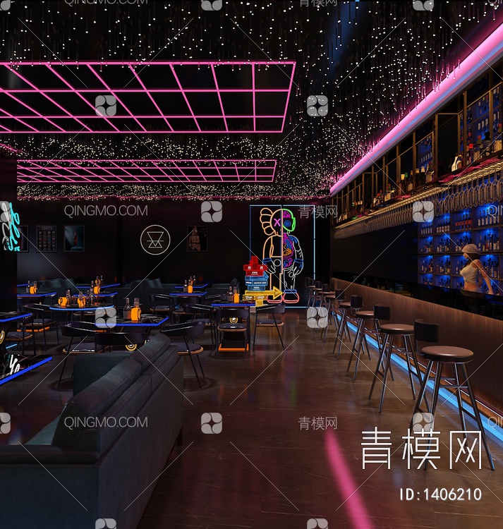 酒吧3D模型下载【ID:1406210】