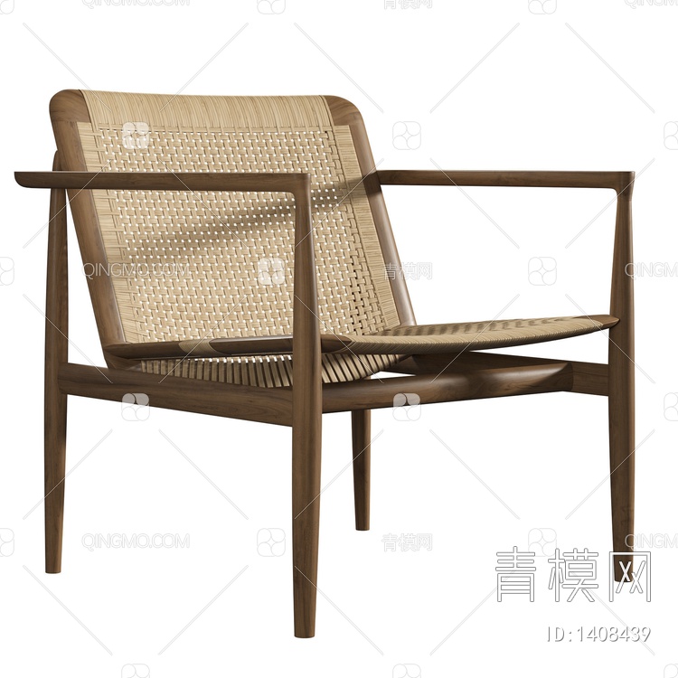 Tangali Modular 藤编单椅3D模型下载【ID:1408439】