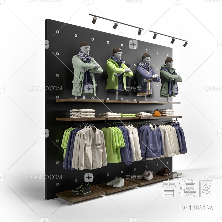 服装店服装展示3D模型下载【ID:1408196】