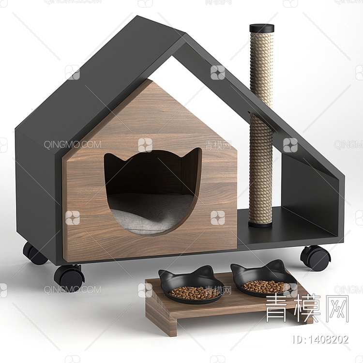 宠物房猫舍3D模型下载【ID:1408202】