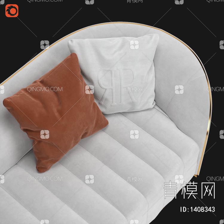 Pierre 双人沙发3D模型下载【ID:1408343】