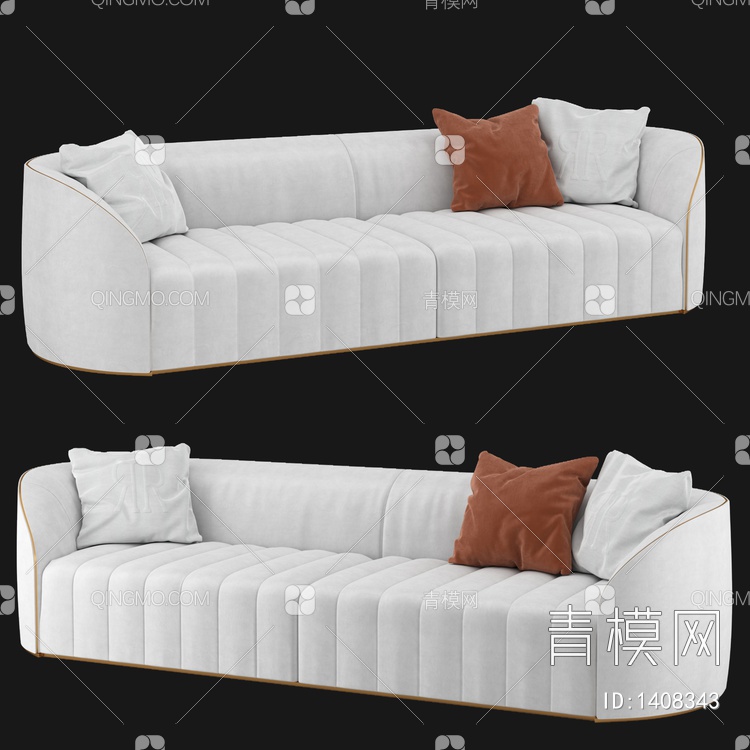 Pierre 双人沙发3D模型下载【ID:1408343】