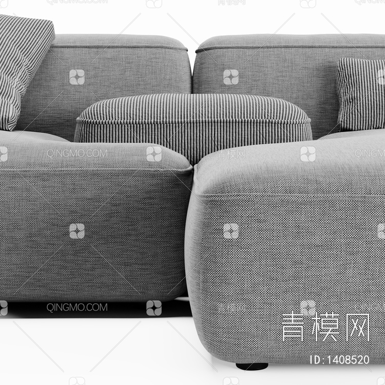 Lema 布艺多人组合沙发3D模型下载【ID:1408520】