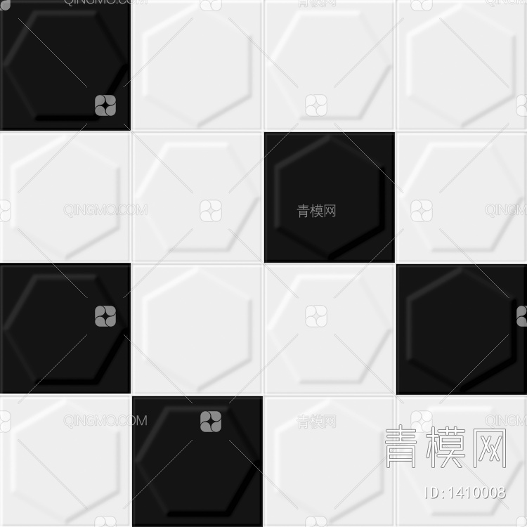 黑白砖贴图下载【ID:1410008】