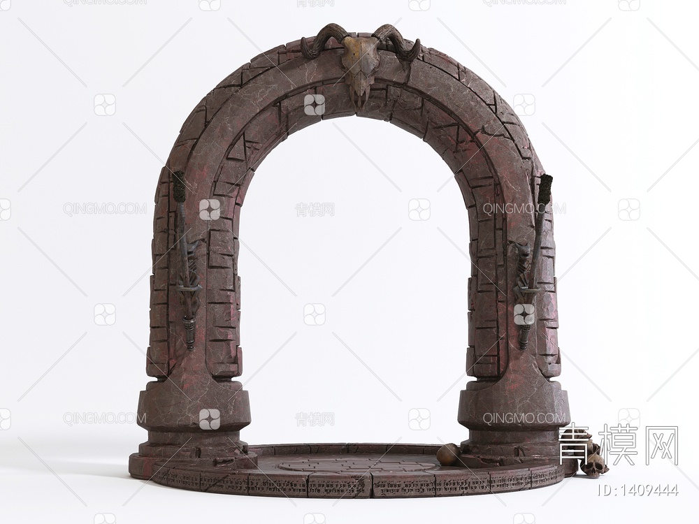 拱门入口3D模型下载【ID:1409444】