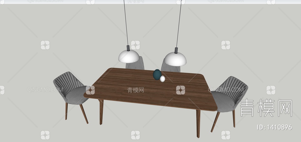 餐桌椅SU模型下载【ID:1410896】