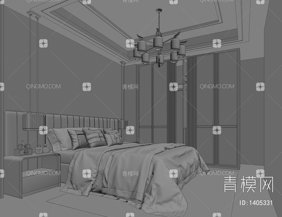 家居卧室3D模型下载【ID:1405331】
