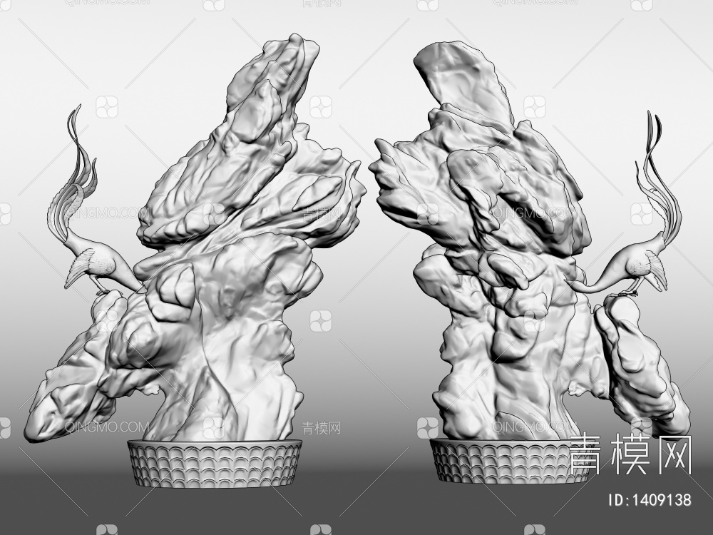 石头摆件3D模型下载【ID:1409138】