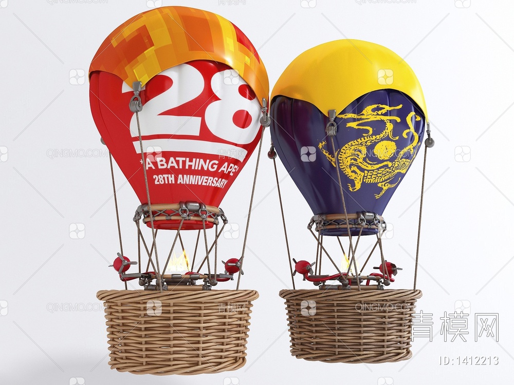热气球_飞行器SU模型下载【ID:1412213】