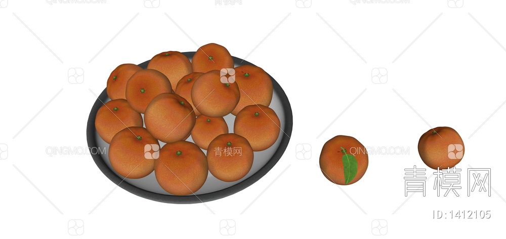 一盘橘子SU模型下载【ID:1412105】