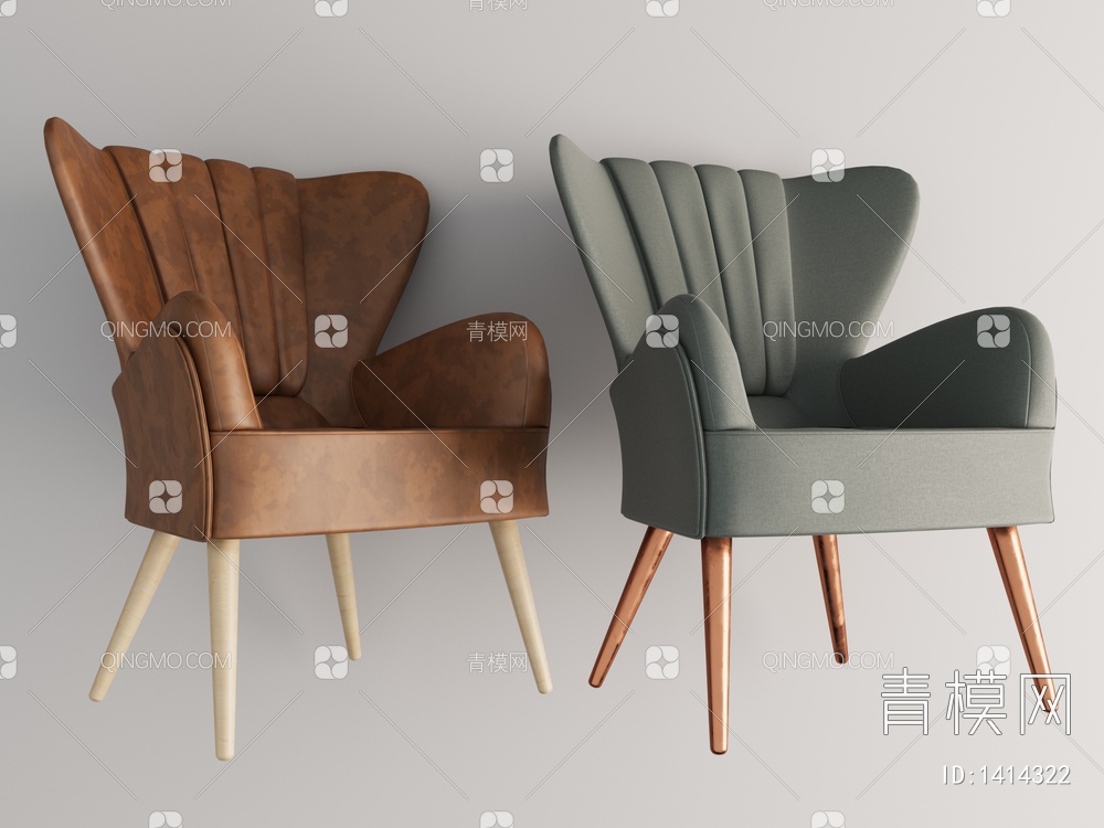 休闲单椅3D模型下载【ID:1414322】