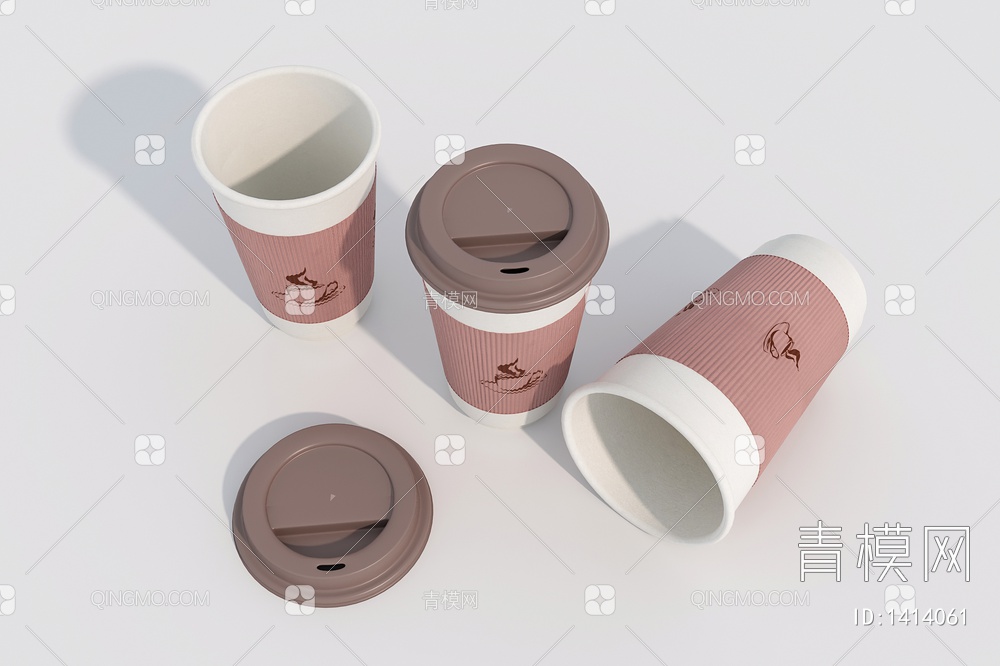 纸杯奶茶咖啡杯SU模型下载【ID:1414061】