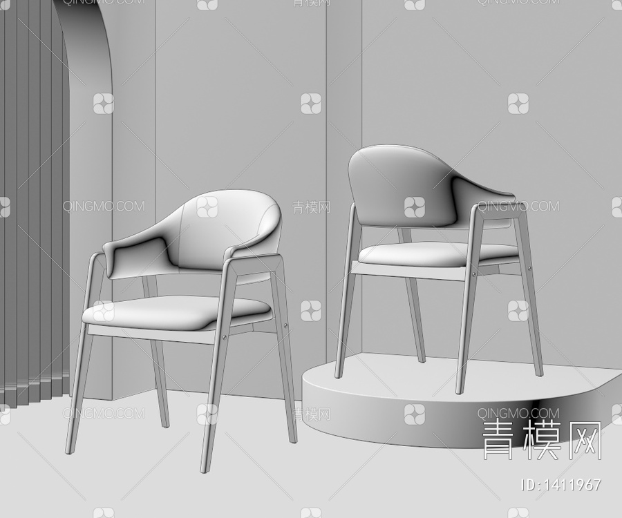 单椅3D模型下载【ID:1411967】