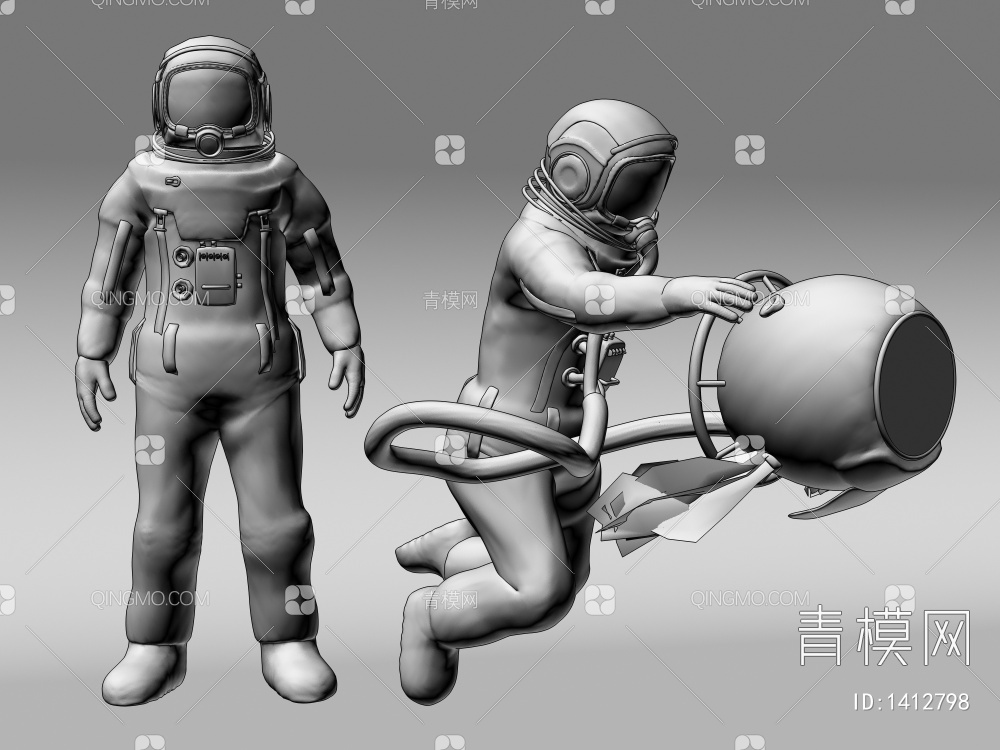 宇航员3D模型下载【ID:1412798】