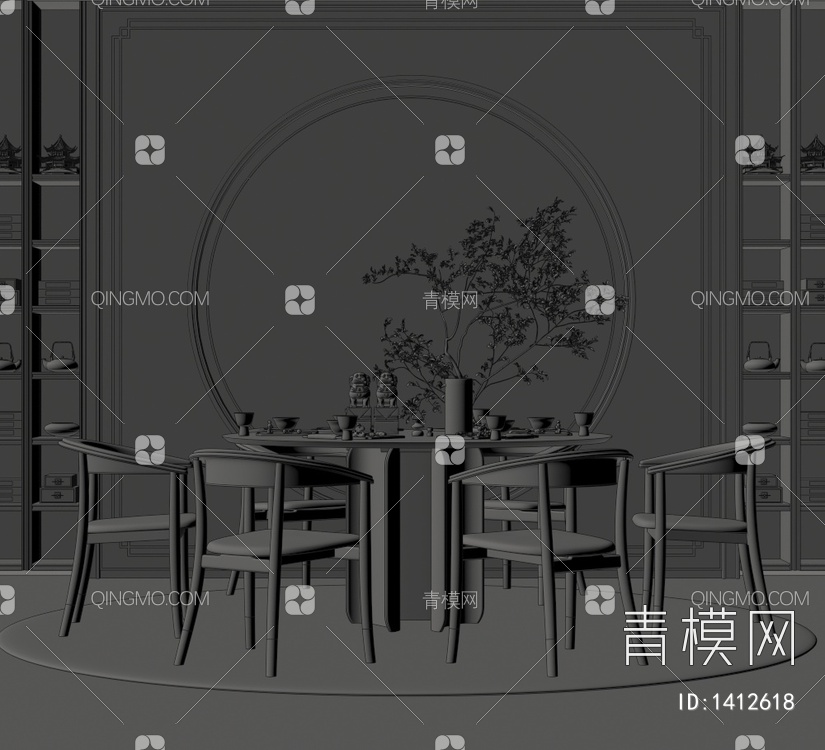 餐厅3D模型下载【ID:1412618】